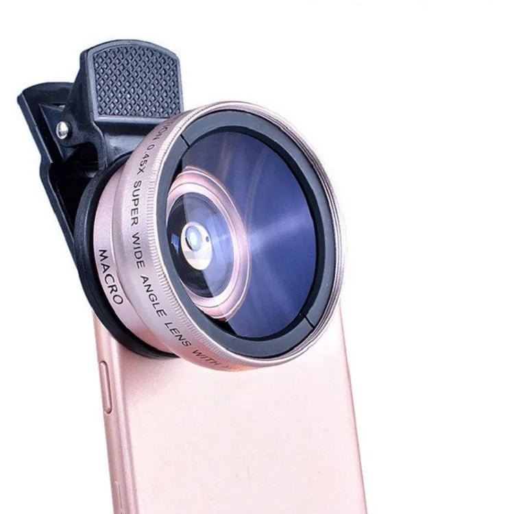 2 Functions Mobile Phone Lens 0.45X Wide Angle Len & 12.5X Macro HD Camera Lens Universal For iPhone Android Phone Smartphone - Shubert Online Store