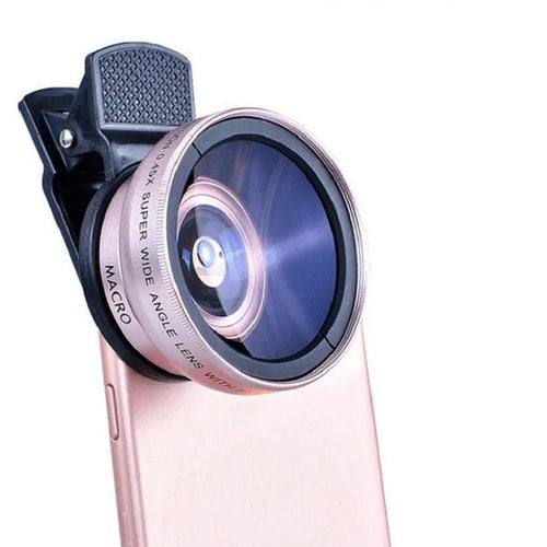 2 Functions Mobile Phone Lens 0.45X Wide Angle Len & 12.5X Macro HD Camera Lens Universal For iPhone Android Phone Smartphone - Shubert Online Store