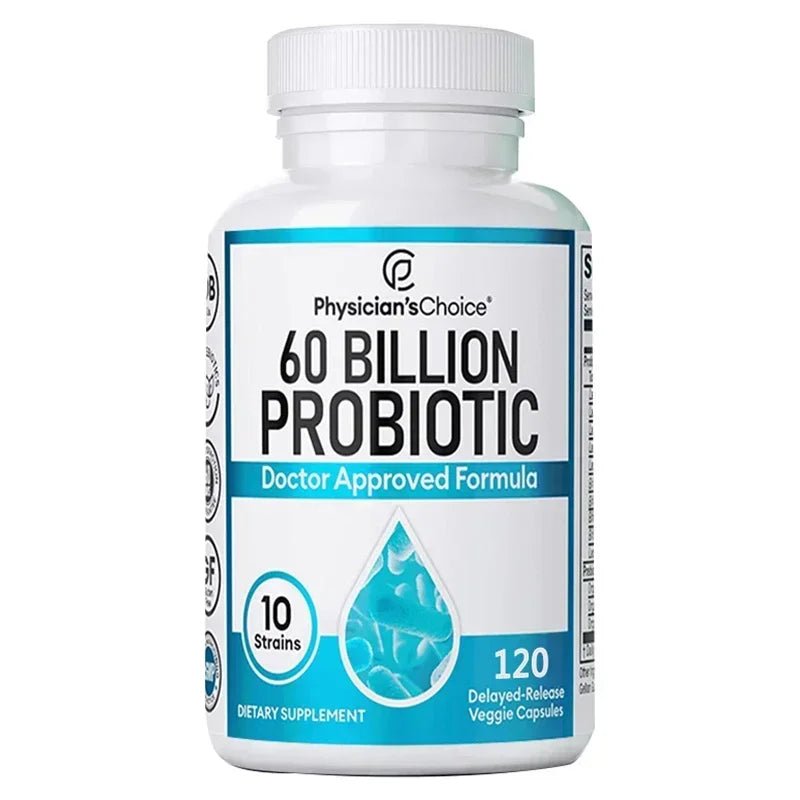 60 Billion Probiotics - Promotes Overall Digestive Health, Immunity, Gut Health, Gas & Bloating Relief, Acidophilus Supplement - Shubert Online Store