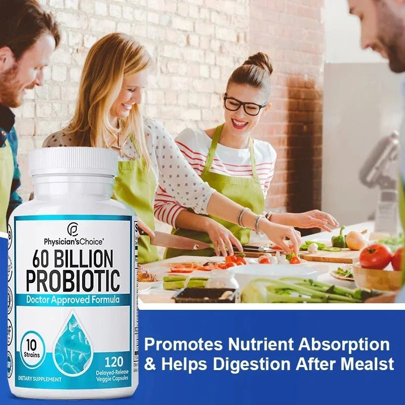 60 Billion Probiotics - Promotes Overall Digestive Health, Immunity, Gut Health, Gas & Bloating Relief, Acidophilus Supplement - Shubert Online Store