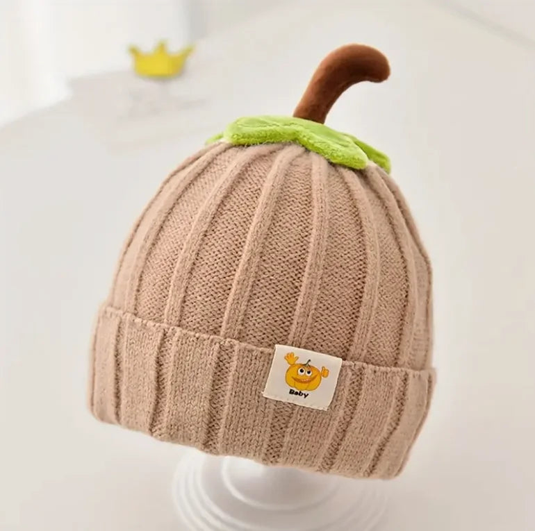 Halloween Baby Pumpkin Hat Infant Kids Pumpkin Beanie Cute Knitted Hat Newborn Beanie Baby Boy Girl 5M-3Y Thanksgiving Cap