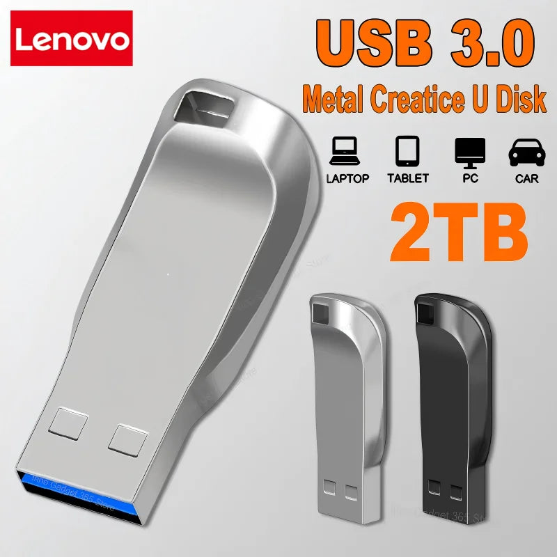 Flash Drive 2TB USB 3.0 Mini High Speed Metal Pendrive 1TB Stick Portable Drive Waterproof Memoria Storage For Car Music