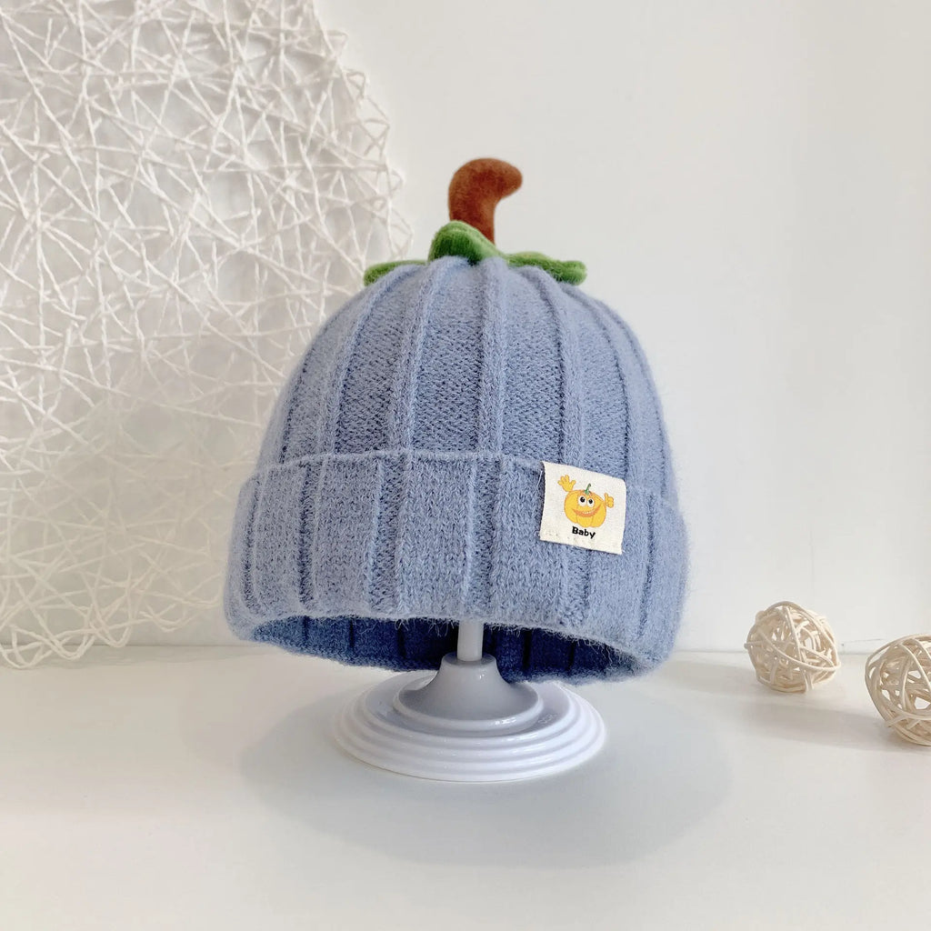Halloween Baby Pumpkin Hat Infant Kids Pumpkin Beanie Cute Knitted Hat Newborn Beanie Baby Boy Girl 5M-3Y Thanksgiving Cap