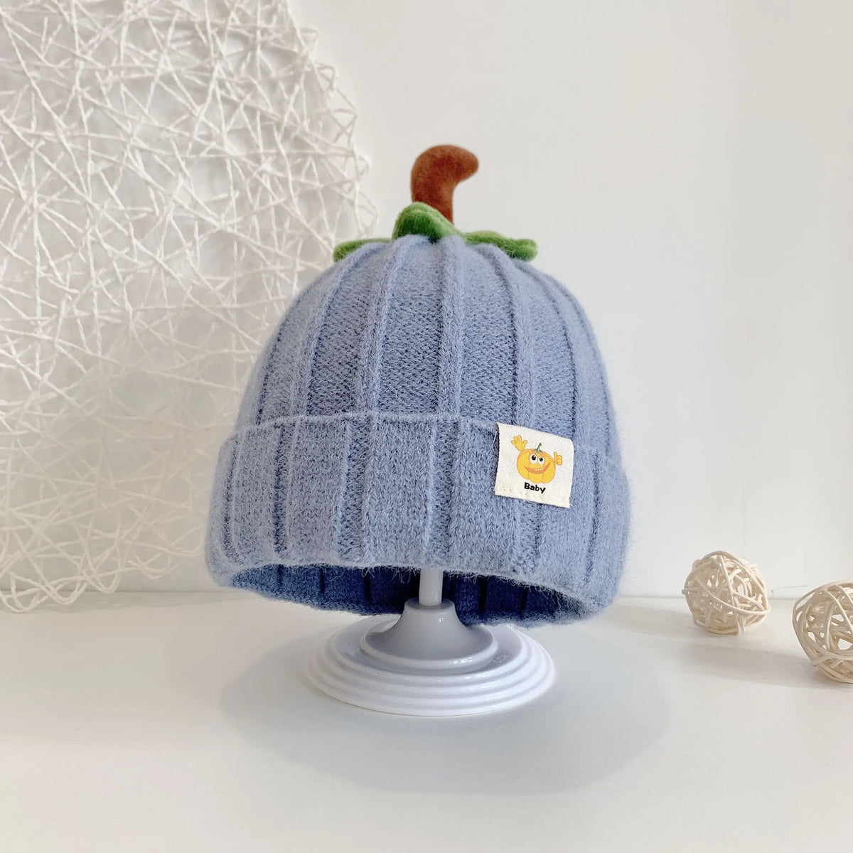 Halloween Baby Pumpkin Hat Infant Kids Pumpkin Beanie Cute Knitted Hat Newborn Beanie Baby Boy Girl 5M-3Y Thanksgiving Cap