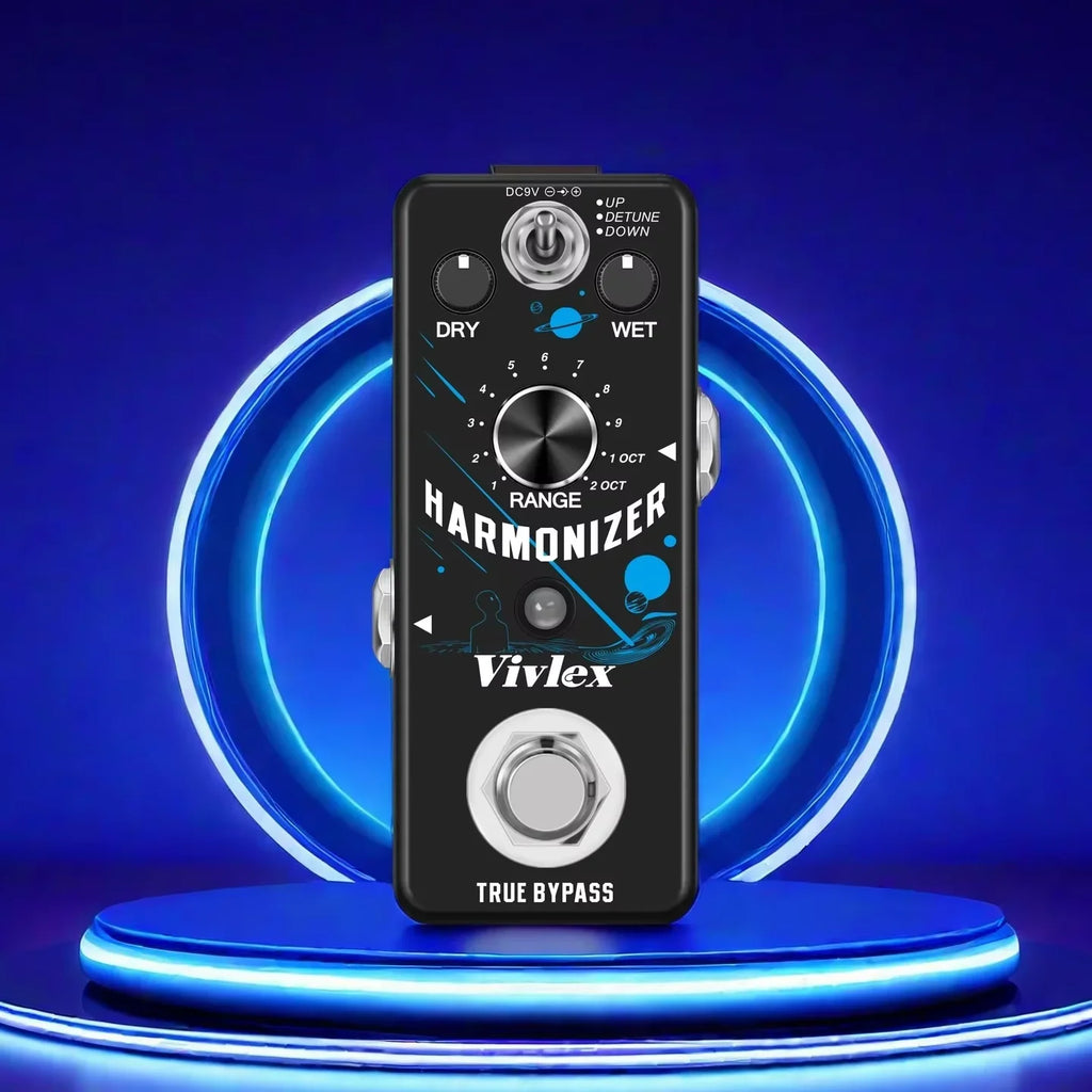 Guitar Harmonizer Effect Pedal Digital Effects Pedals Harmony Pitch Box Shifter Detune For Electric Guitar Bass Mini Size