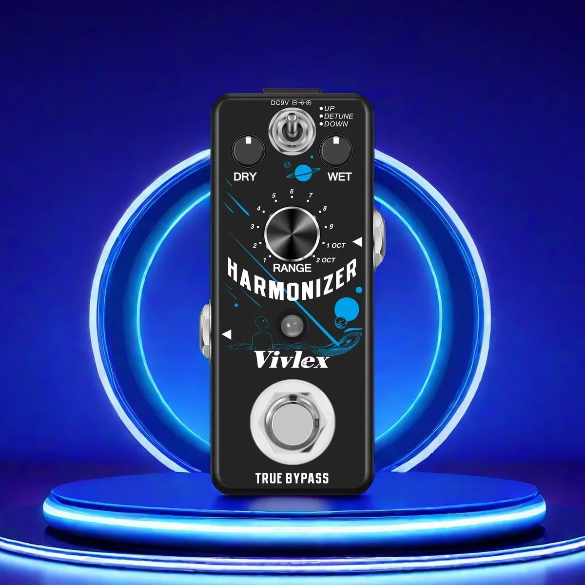 Guitar Harmonizer Effect Pedal Digital Effects Pedals Harmony Pitch Box Shifter Detune For Electric Guitar Bass Mini Size