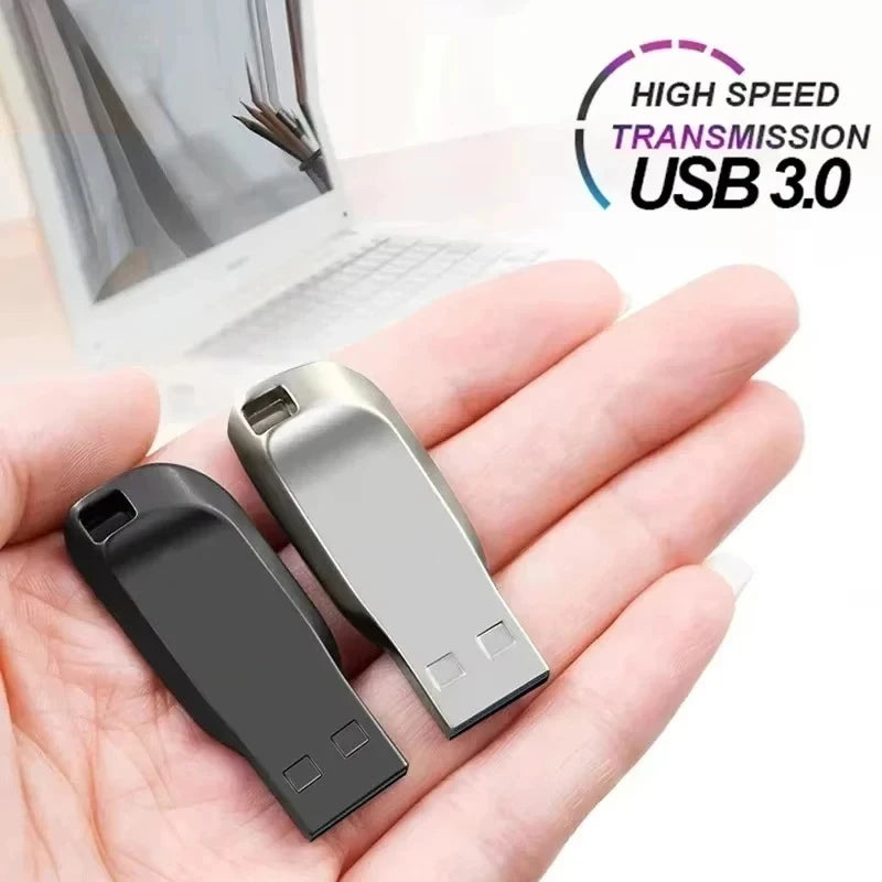Flash Drive 2TB USB 3.0 Mini High Speed Metal Pendrive 1TB Stick Portable Drive Waterproof Memoria Storage For Car Music