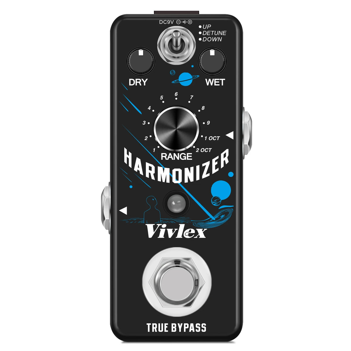 Guitar Harmonizer Effect Pedal Digital Effects Pedals Harmony Pitch Box Shifter Detune For Electric Guitar Bass Mini Size