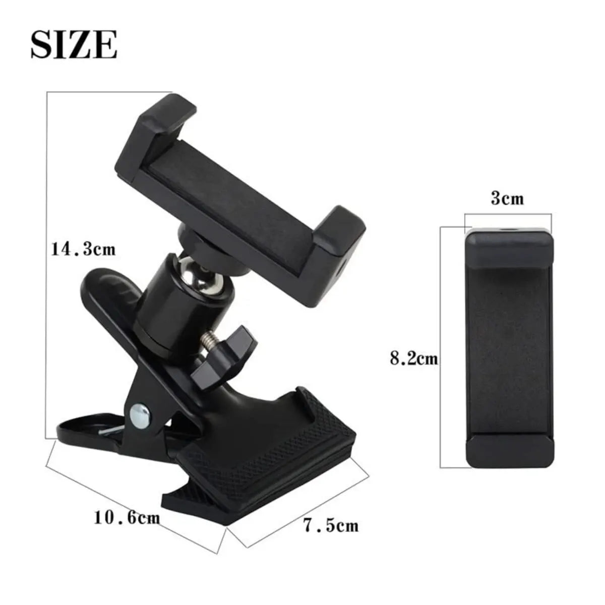 Miwayer Guitar Head Clip Mobile Phone Holder Live Broadcast Bracket Stand Tripod Clip Head