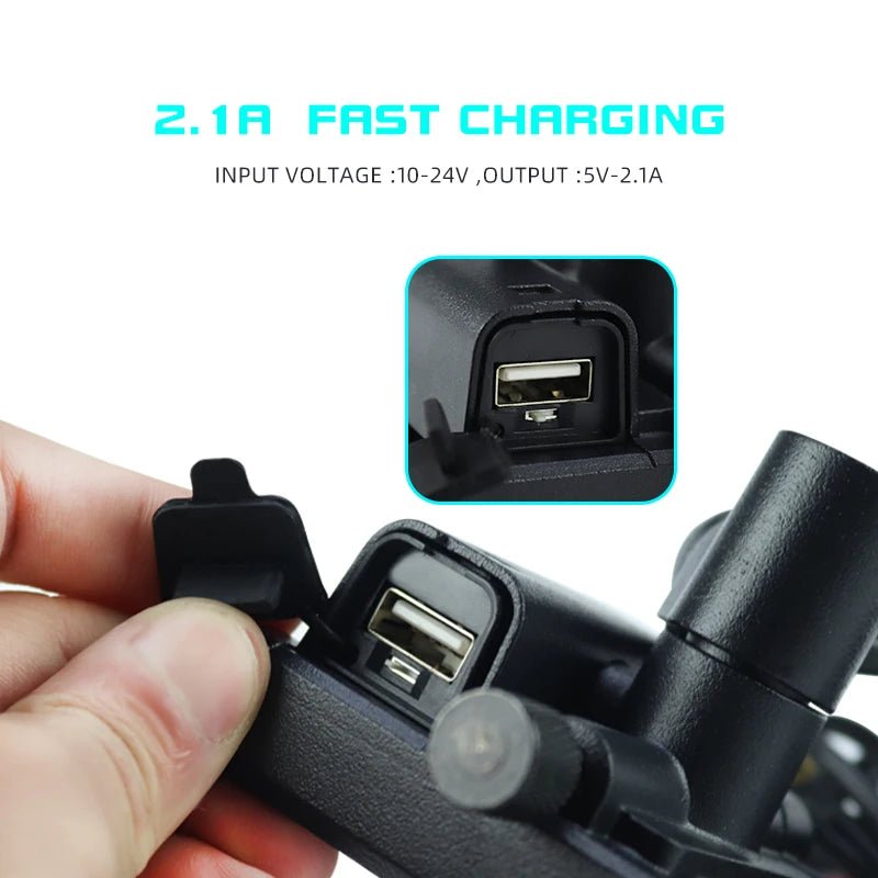 Aluminium Alloy Mobile Phone Holder Bike Motorcycle Cell Phone Holder Motorcycle Holder Phone Charger - Shubert Online Store