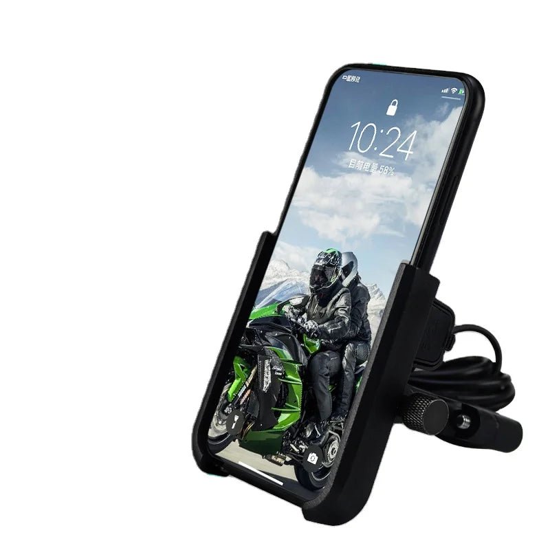 Aluminium Alloy Mobile Phone Holder Bike Motorcycle Cell Phone Holder Motorcycle Holder Phone Charger - Shubert Online Store