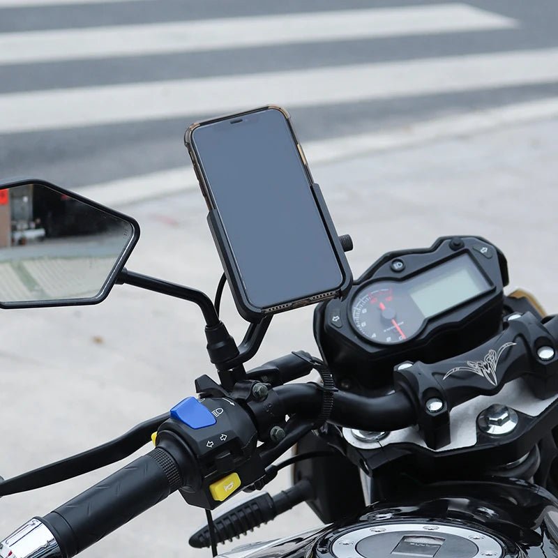 Aluminium Alloy Mobile Phone Holder Bike Motorcycle Cell Phone Holder Motorcycle Holder Phone Charger - Shubert Online Store
