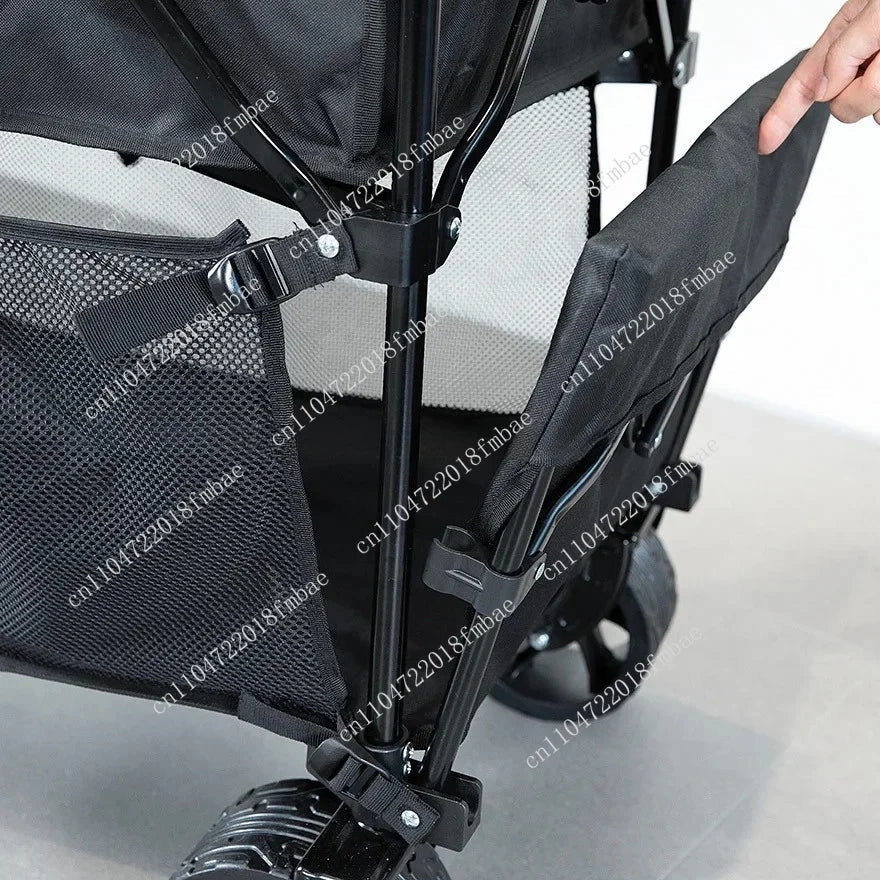 Beach Trolley Car-t Portable 4 Wheels Assembled Collapsible Outdoor Wagon Camping Car-t Wholesale Car-t Folding Wagon - Shubert Online Store