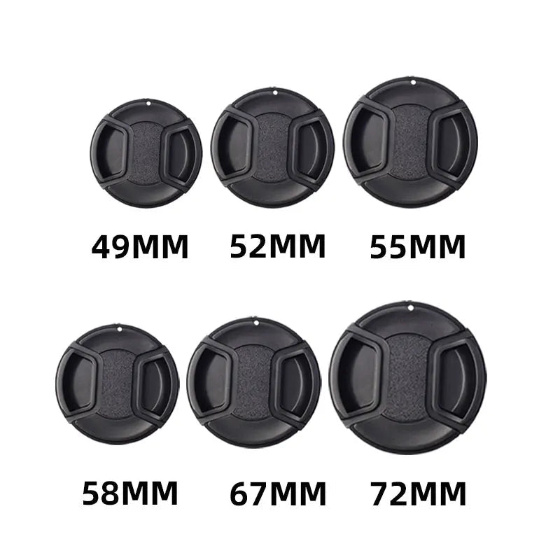 Camera Lens Cap High-quality 49mm 52mm 55mm 58mm 67mm 72mm Snap on Front Lens Cap for Camera - Shubert Online Store