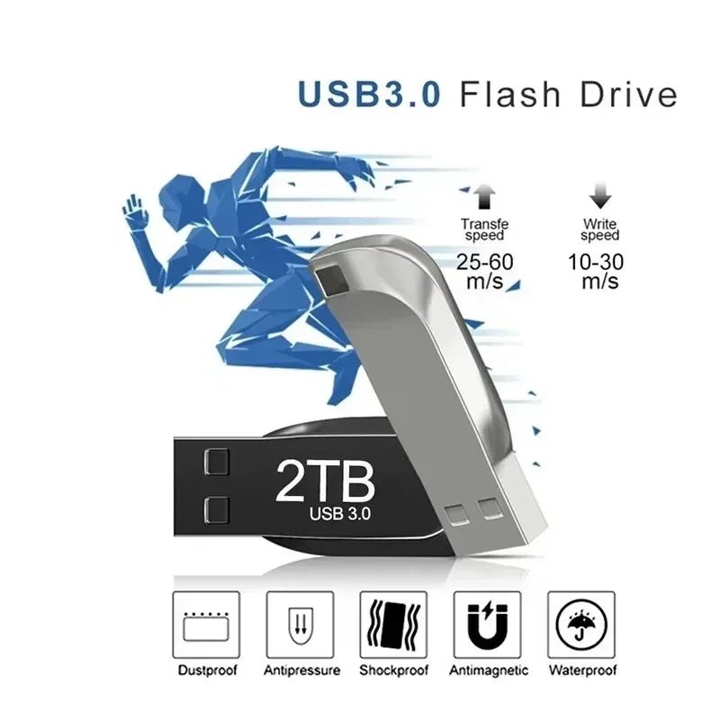 Flash Drive 2TB USB 3.2 Mini High Speed Metal Pendrive 1TB Stick Portable Drive Waterproof Memoria Storage U Disk 2026 - Shubert Online Store