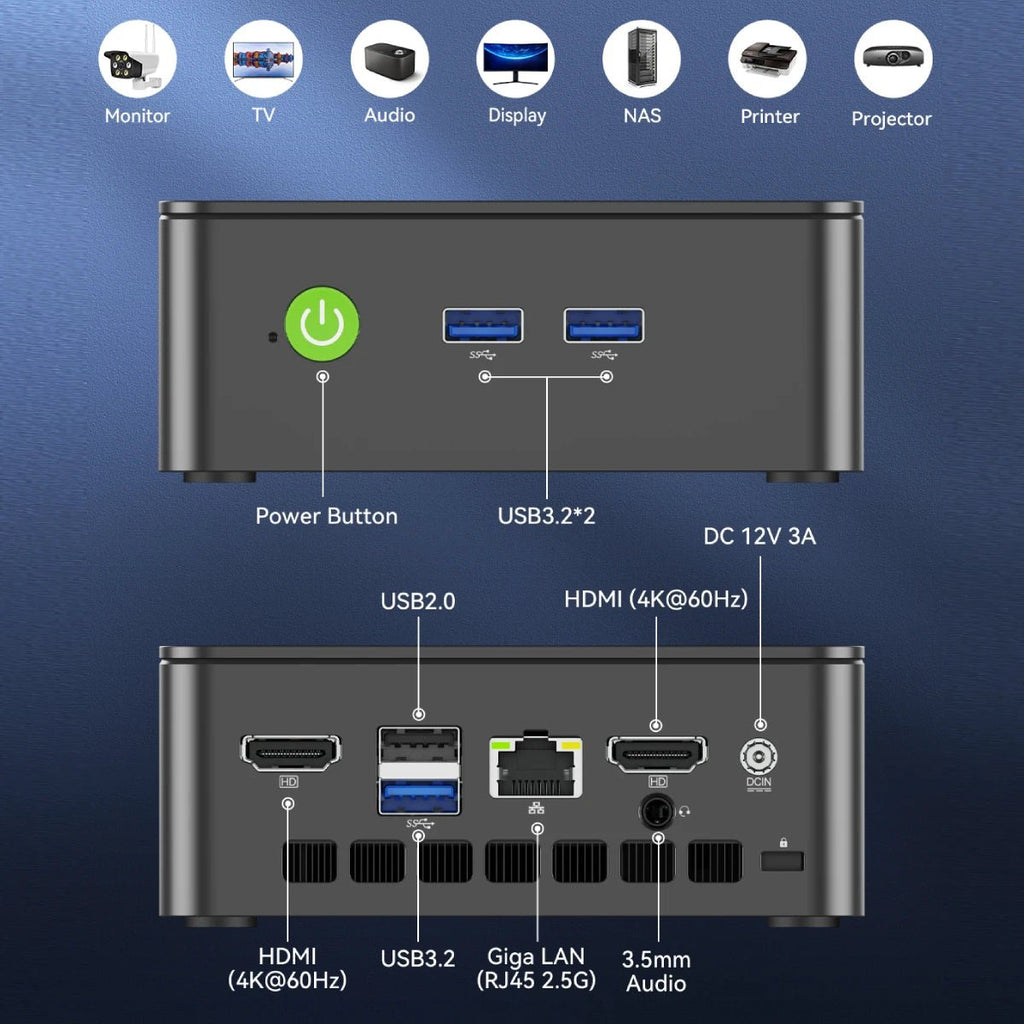 GMKtec G3S Mini PC – Intel Alder Lake N95, 8GB RAM, 256GB SSD, Windows 11 Pro - Shubert Online Store