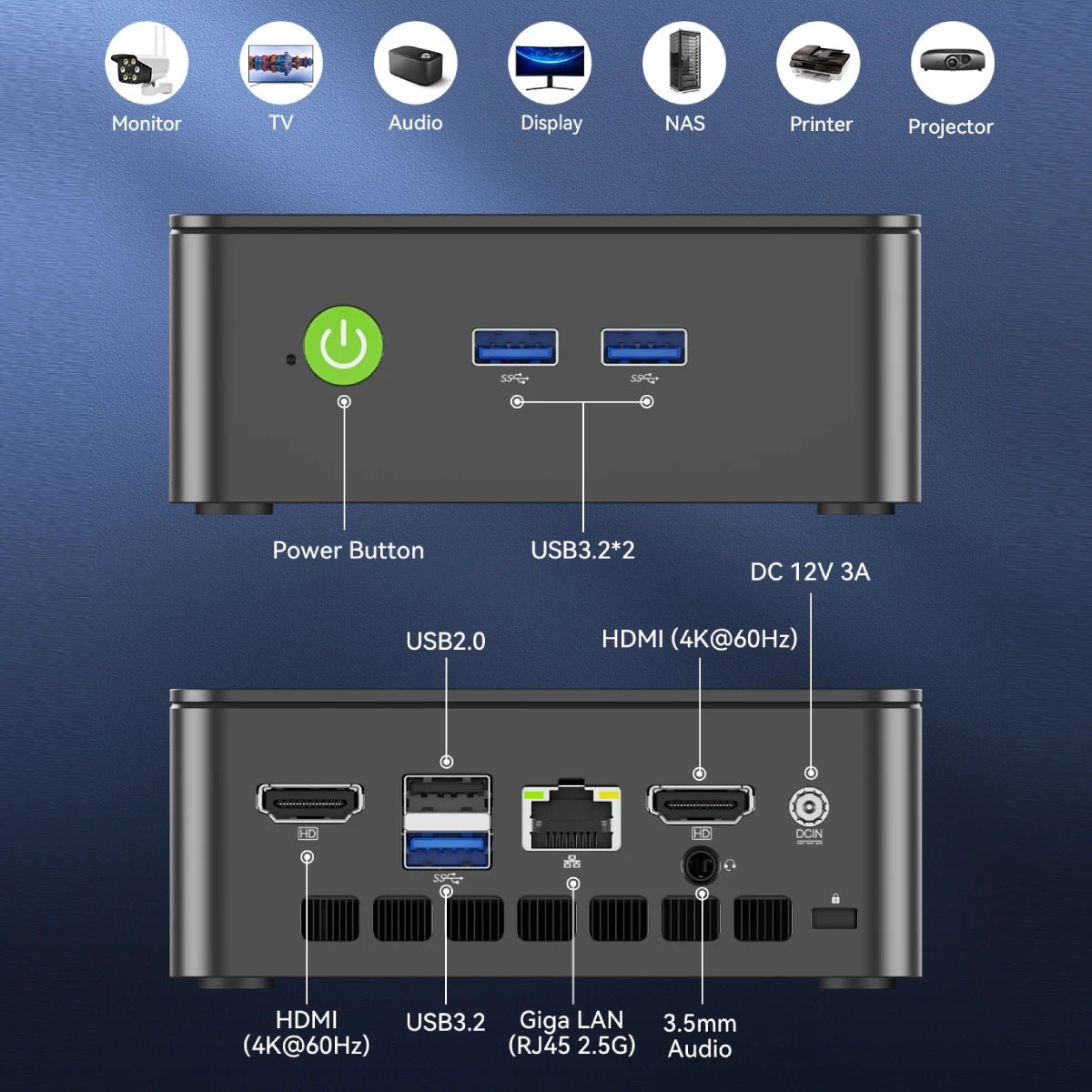 GMKtec G3S Mini PC – Intel Alder Lake N95, 8GB RAM, 256GB SSD, Windows 11 Pro - Shubert Online Store