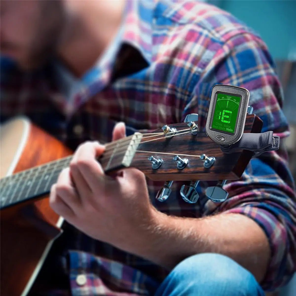 Guitar Tuner For All Instruments Clip on Electronic Tuner for Guitar Bass Ukulele Violin Mandolin Banjo - Shubert Online Store