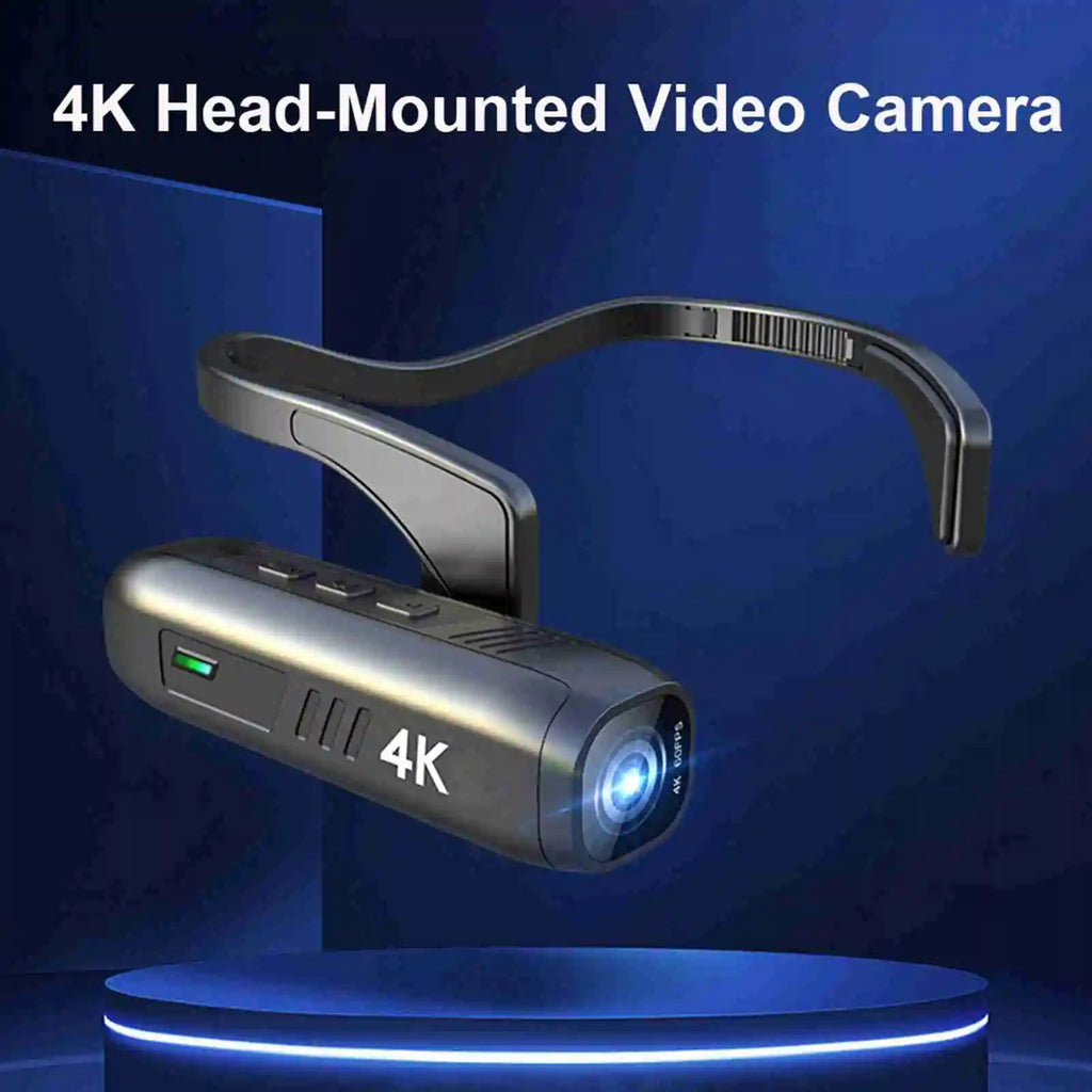 Head Mounted Camera 4K 30FPS Anti Shake and 120° Wide Angle Lens Video Camera wearable video camera 4k - Shubert Online Store