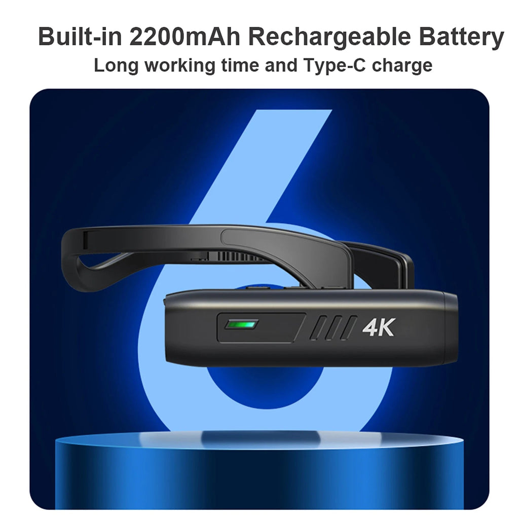 Head Mounted Camera 4K 30FPS Anti Shake and 120° Wide Angle Lens Video Camera wearable video camera 4k - Shubert Online Store