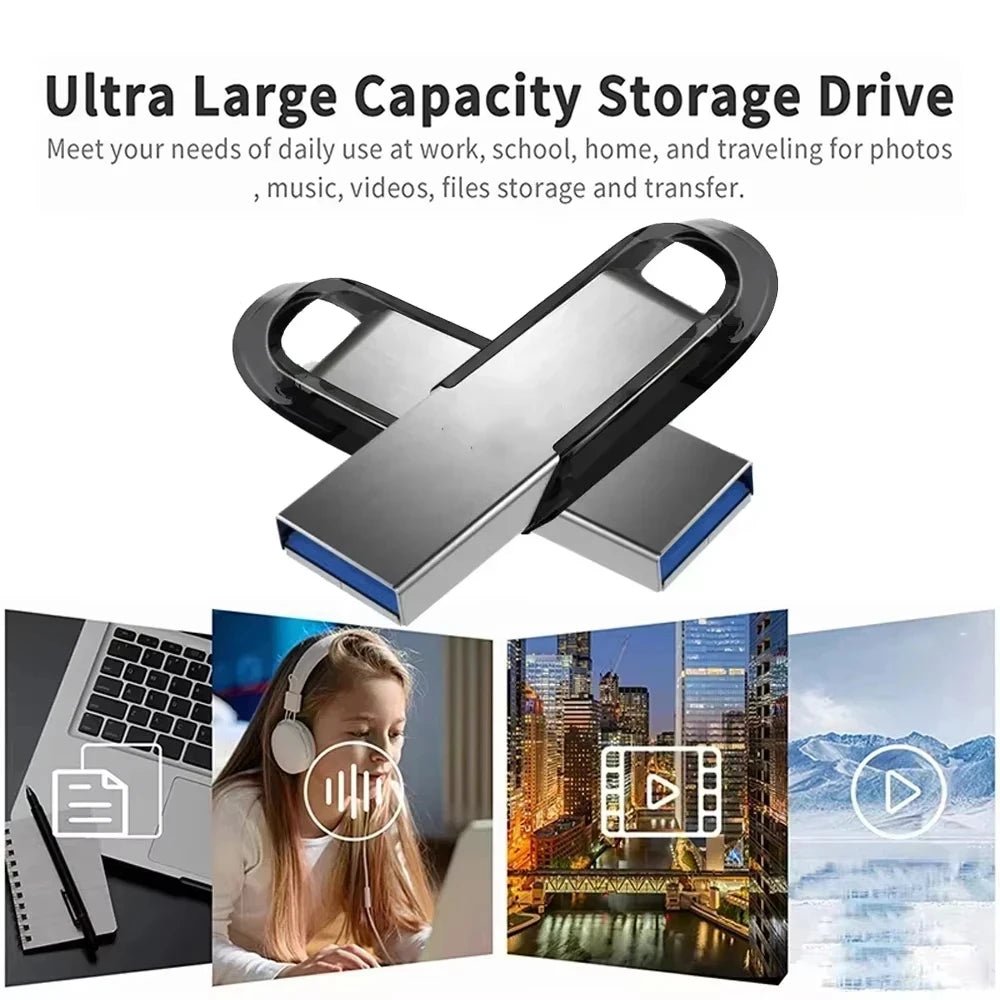High Speed Pendrive USB Flash Drive Metal U Disk 2TB Type-C Memory Stick 512GB Waterproof Storage - Shubert Online Store