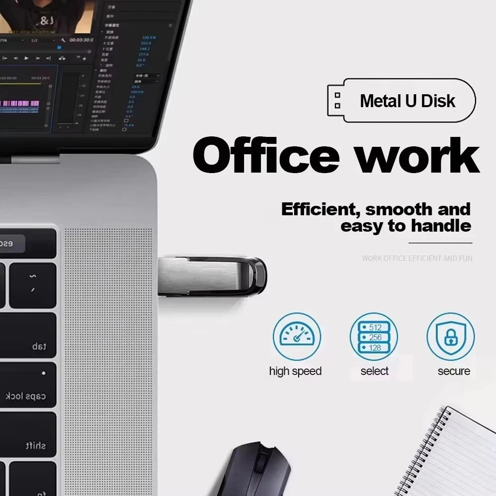 High Speed Pendrive USB Flash Drive Metal U Disk 2TB Type-C Memory Stick 512GB Waterproof Storage - Shubert Online Store