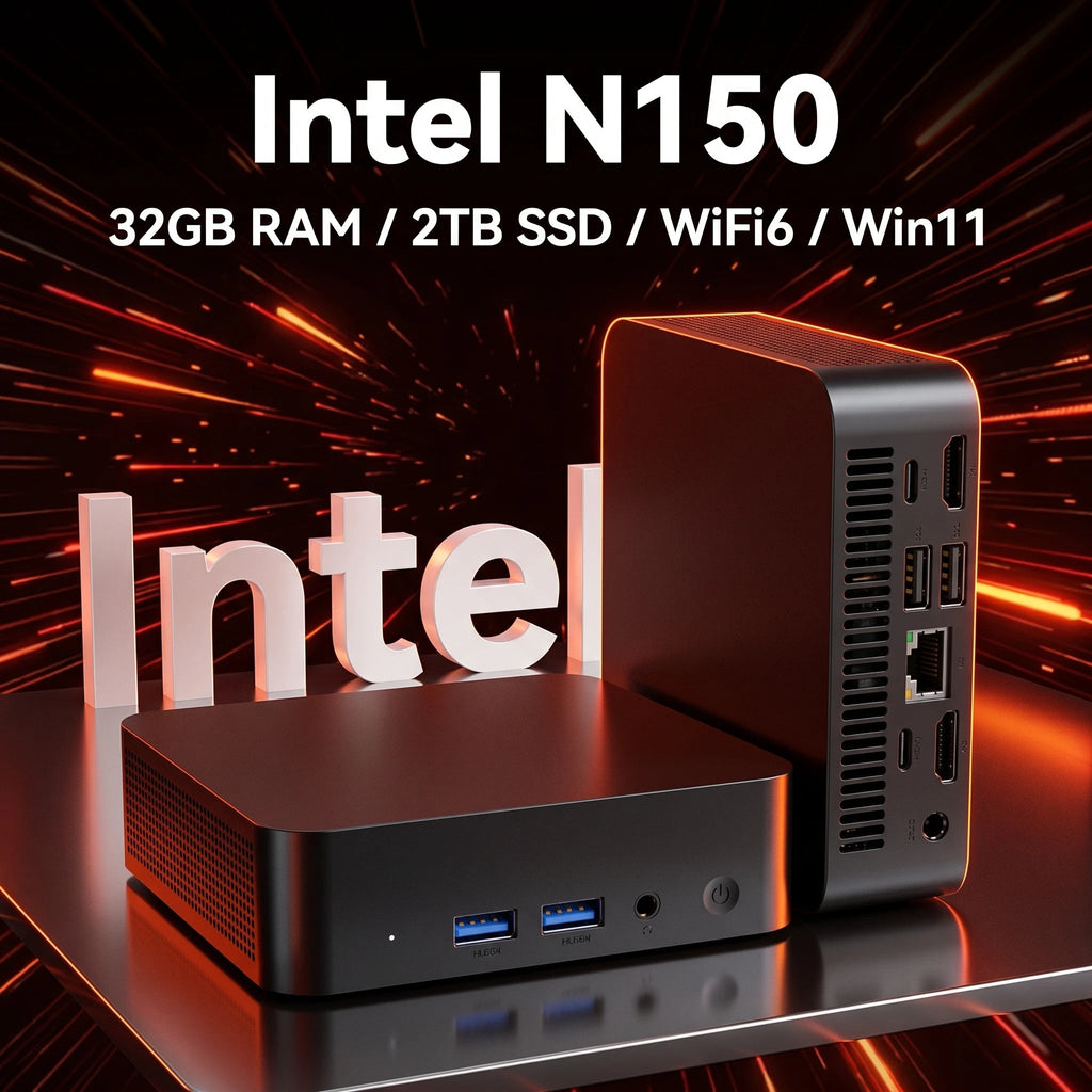 Intel N150 Mini PC – Windows 11 Pro, 32GB RAM, 512GB/1TB/2TB SSD, WiFi 5 - Shubert Online Store