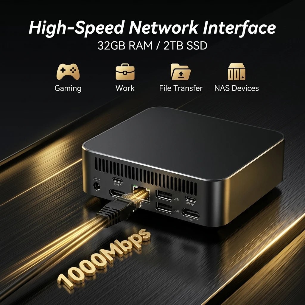 Intel N150 Mini PC – Windows 11 Pro, 32GB RAM, 512GB/1TB/2TB SSD, WiFi 5 - Shubert Online Store