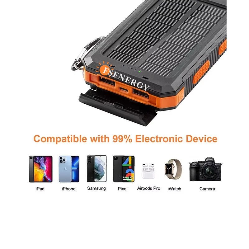Long lasting Solar Power Bank – 10,000/20,000mAh, Waterproof, Dual USB Portable Charger - Shubert Online Store