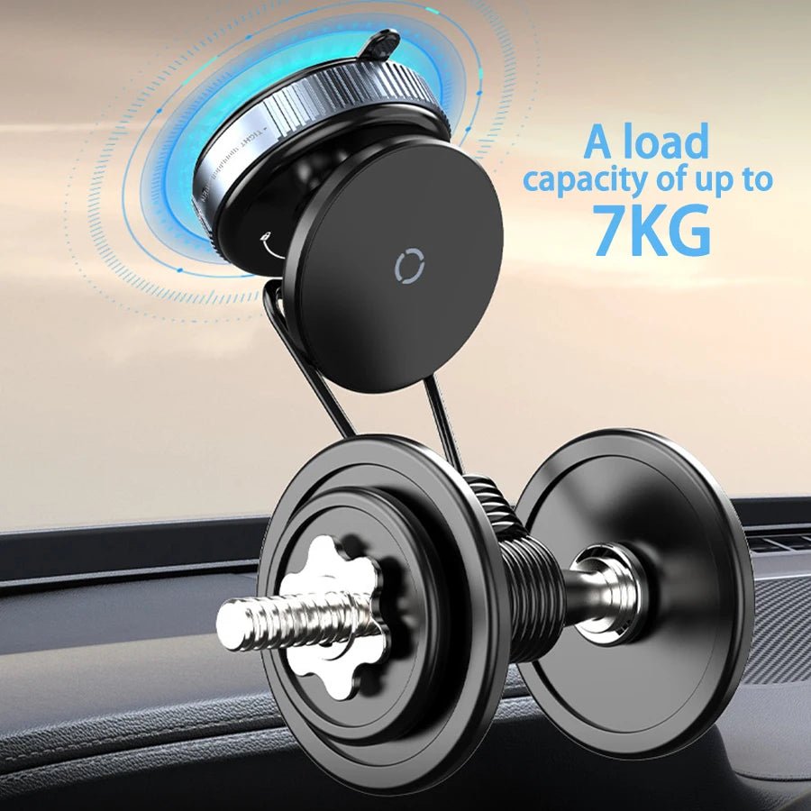 Magsafe Magnetic Vacuum Car Phone Holder, Intelligent Car Mount 360° Rotation Magnetic Vacuum Adsorption Suction Cup Bracket Car - Shubert Online Store
