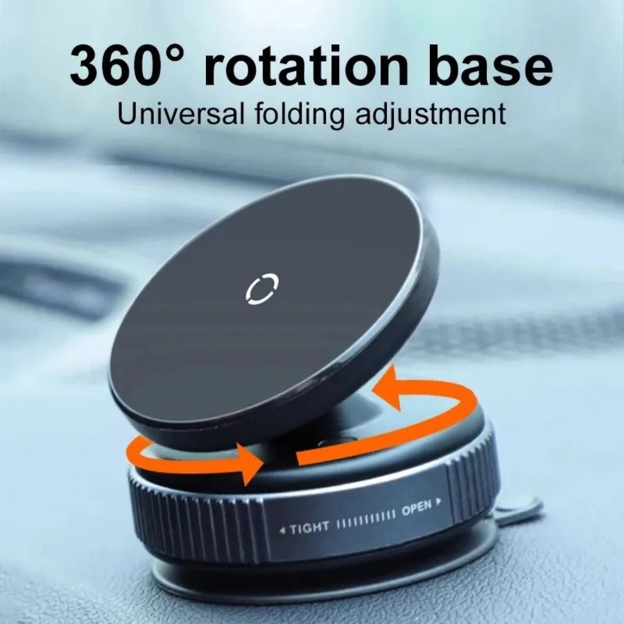 Magsafe Magnetic Vacuum Car Phone Holder, Intelligent Car Mount 360° Rotation Magnetic Vacuum Adsorption Suction Cup Bracket Car - Shubert Online Store