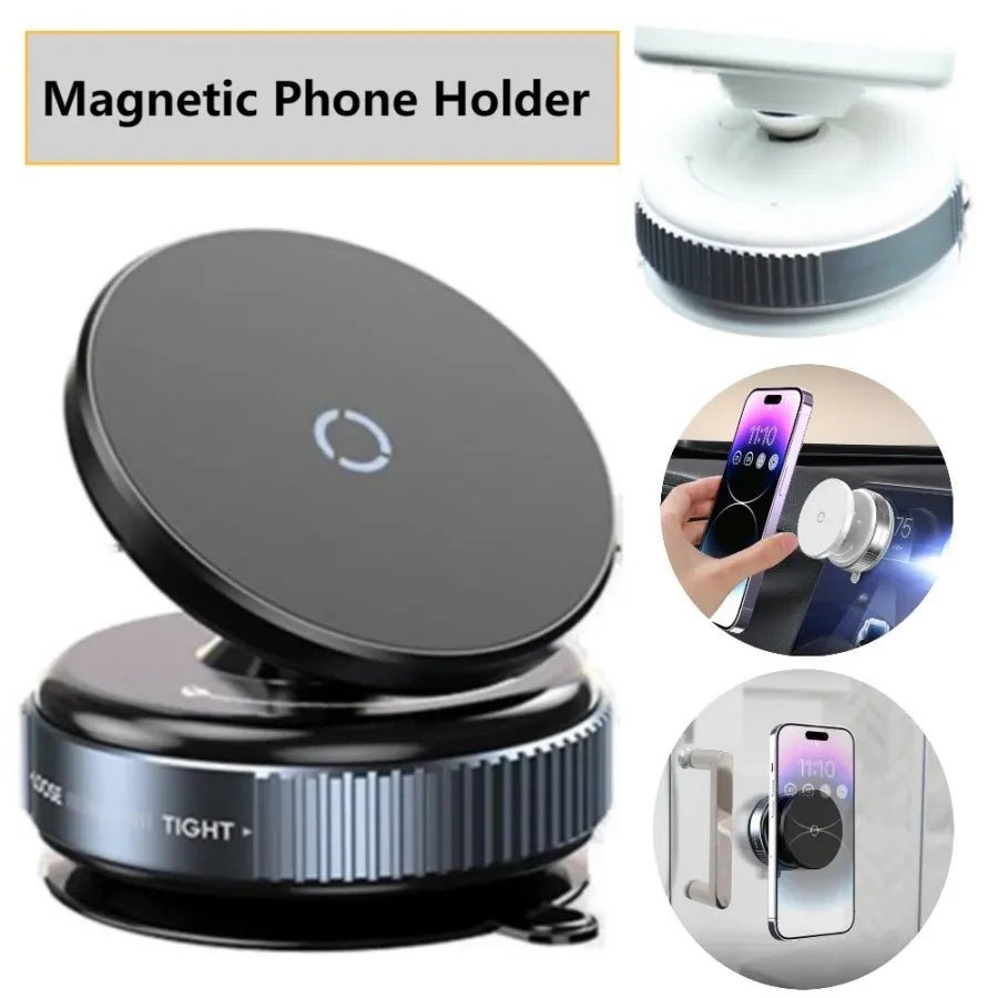 Magsafe Magnetic Vacuum Car Phone Holder, Intelligent Car Mount 360° Rotation Magnetic Vacuum Adsorption Suction Cup Bracket Car - Shubert Online Store