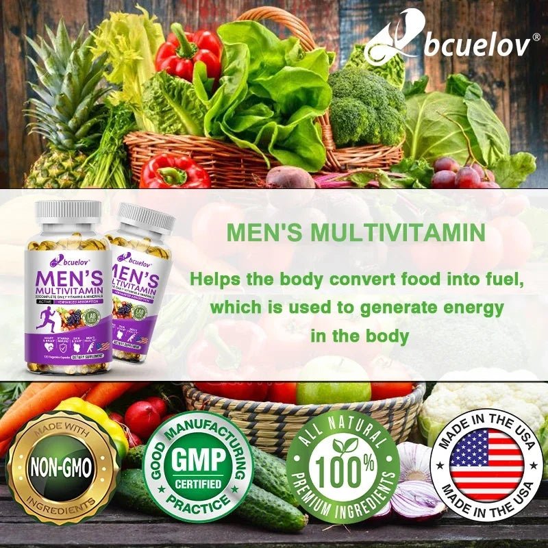 Men's multivitamin - contains a variety of vitamins and minerals, daily nutrition, maintain good health and enhance immunity - Shubert Online Store