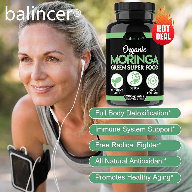 Moringa Capsules - Helps with Healthy Circulation of The Eyes, Brain and Digestive System, Fights Fatigue, and Improves Immunity - Shubert Online Store