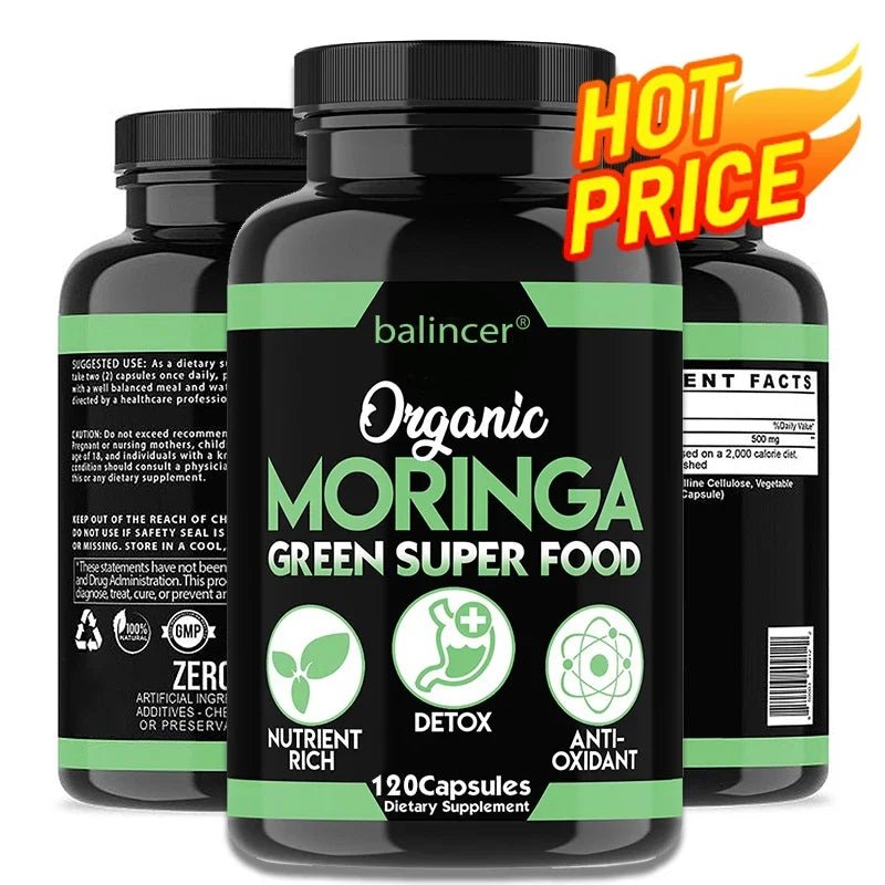 Moringa Capsules - Helps with Healthy Circulation of The Eyes, Brain and Digestive System, Fights Fatigue, and Improves Immunity - Shubert Online Store