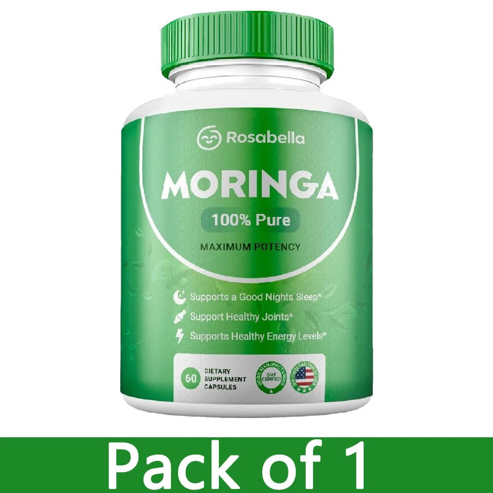 Moringa Capsules - Pure Moringa Powder, Energy, Skin, Immune & Gut Health, Rich in Antioxidant, Essential Vitamins & Amino Acids - Shubert Online Store