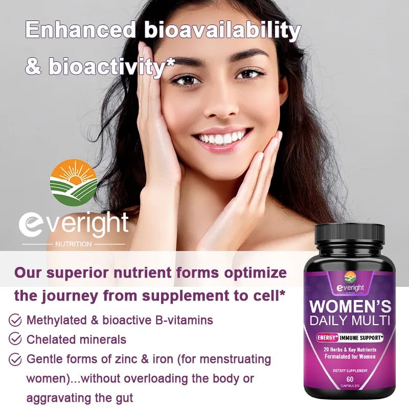 Multivitamin for Women: Supports Joints, Skin, Nails with Magnesium, Biotin, Calcium, Zinc, Selenium - Shubert Online Store