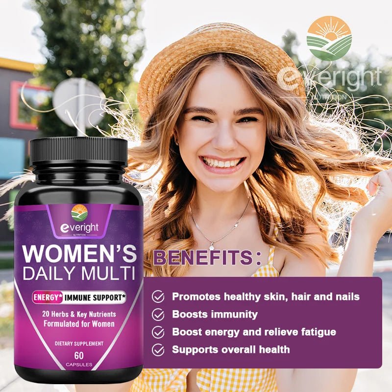 Multivitamin for Women: Supports Joints, Skin, Nails with Magnesium, Biotin, Calcium, Zinc, Selenium - Shubert Online Store