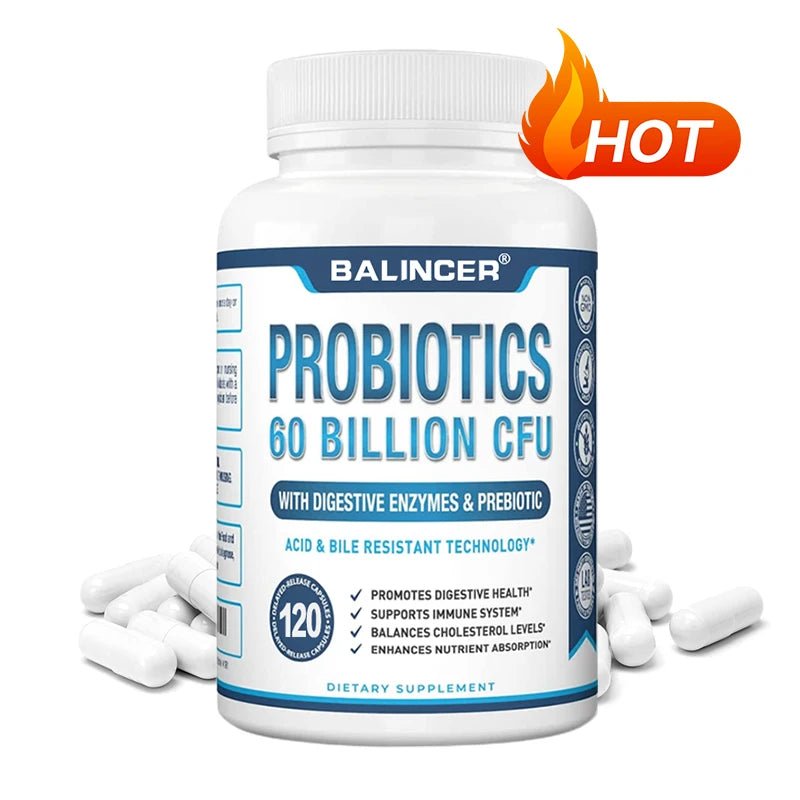 Probiotic + Prebiotic Supplements - Contains Digestive Enzymes To Support Digestive Health and The Immune System - Shubert Online Store