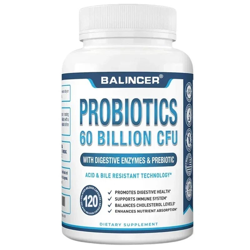 Probiotic + Prebiotic Supplements - Contains Digestive Enzymes To Support Digestive Health and The Immune System - Shubert Online Store