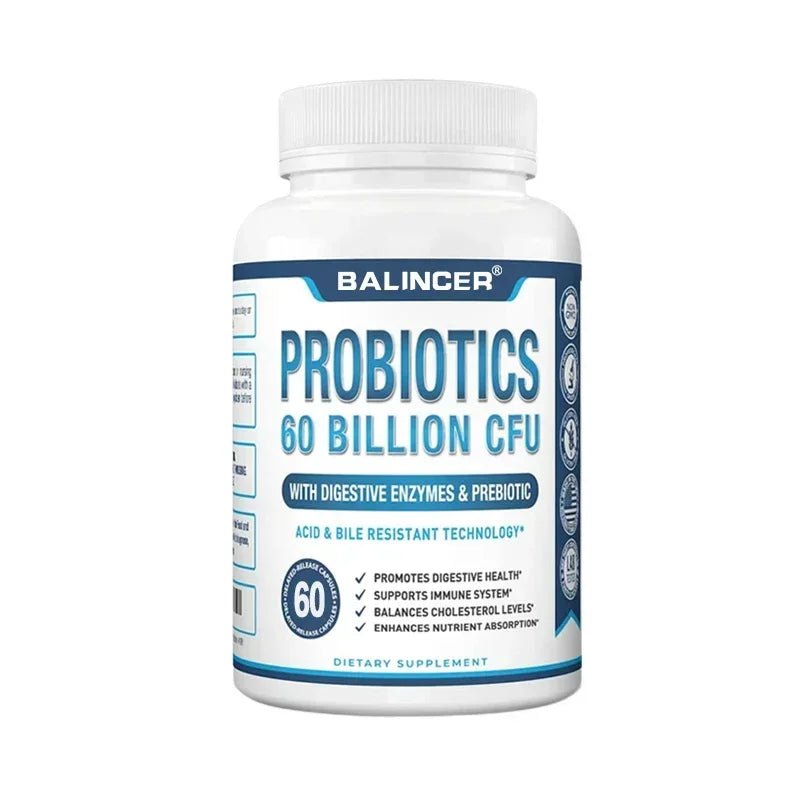 Probiotic + Prebiotic Supplements - Contains Digestive Enzymes To Support Digestive Health and The Immune System - Shubert Online Store