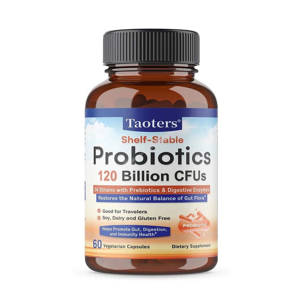 Probiotics 120 Billion CFUs 34 Strains with Organic Prebiotics & Digestive Enzymes, Digestion & Immunity Health for Women & Men - Shubert Online Store