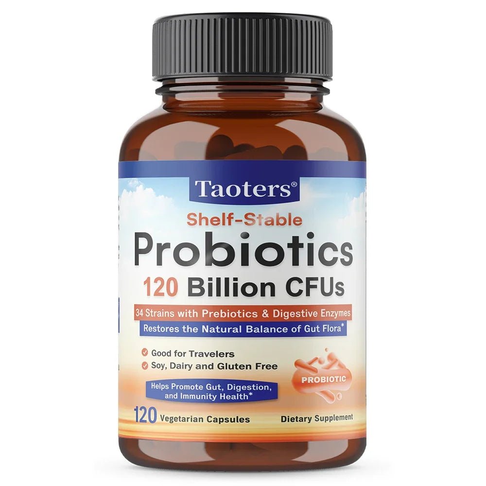 Probiotics 120 Billion CFUs 34 Strains with Organic Prebiotics & Digestive Enzymes, Digestion & Immunity Health for Women & Men - Shubert Online Store