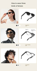Smart Glasses AI Glasses 800W Black Semi-Framed With Camera For Photo Video Translation And Object Recognition 2026 DropShipping - Shubert Online Store