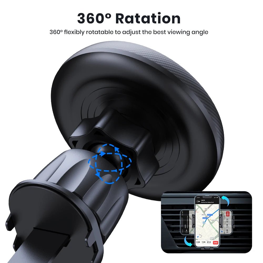 TOPK for Magsafe Car Phone Holder,Powerful Magnetism Premium Quality Single-Hand Operation Metal Hook Magnetic Car Phone Mount - Shubert Online Store