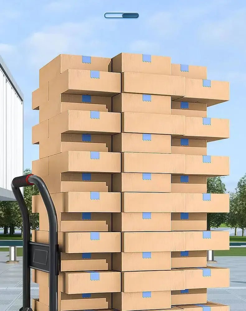 trolley pulling goods four-wheeled flatbed cart pushing goods truck folding trolley express trailer - Shubert Online Store