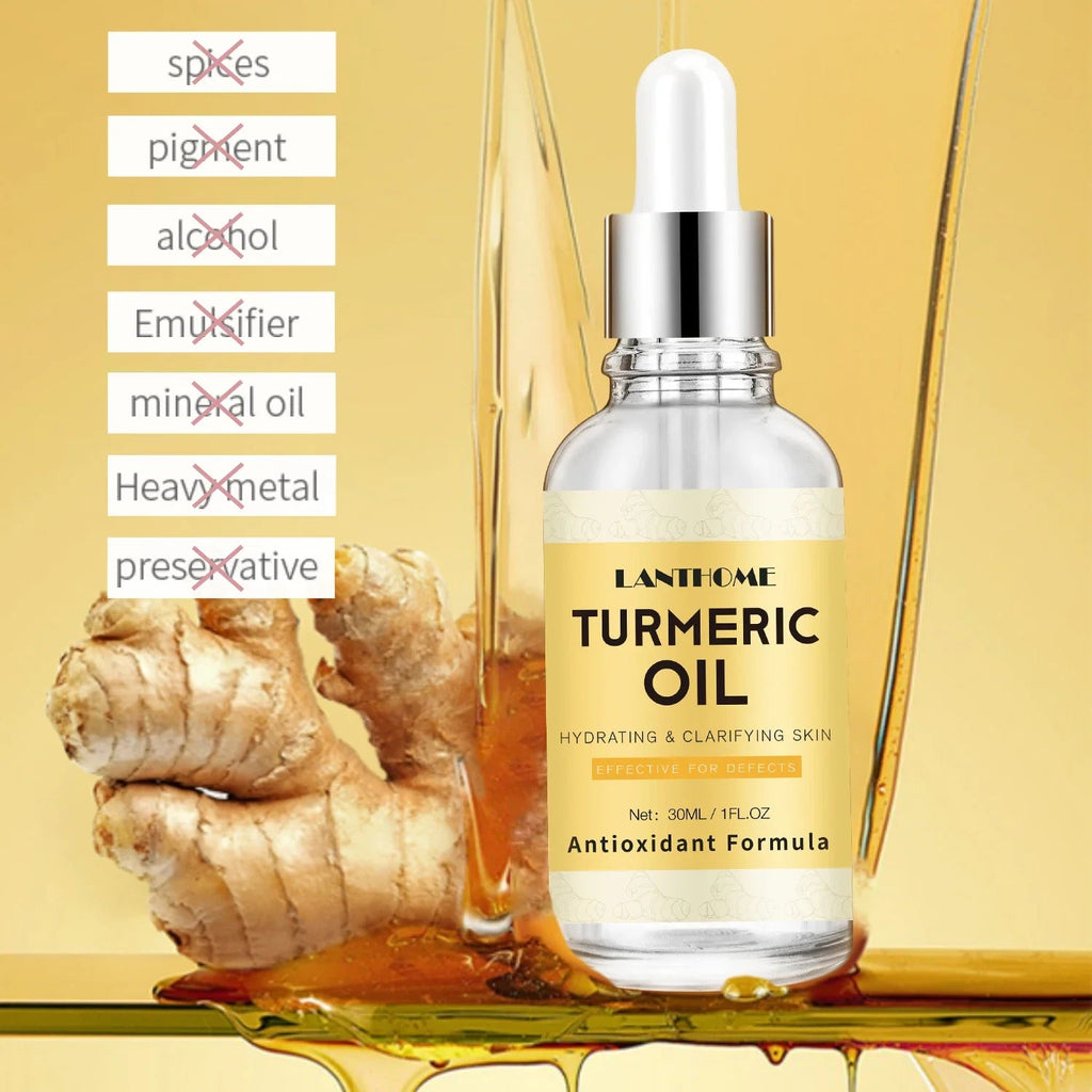 Turmeric Oil Anti Aging Reduce Wrinkles Fine Lines Moisturizer Facial Serum Bright Skin Care for Women Men Skin Care Products - Shubert Online Store