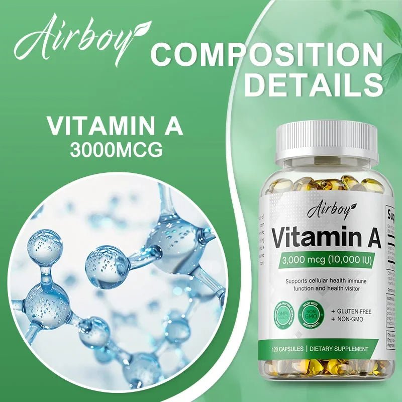 Vitamin A - Immune System & Reproductive Function, Supports Healthy Skin & Eyes, Antioxidant Activity - Shubert Online Store