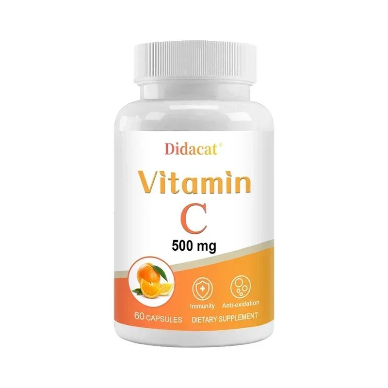 Vitamin C 500 Mg, Antioxidant & Immune Support, Overall Health, Supports Healthy Skin & Joints, Non-GMO, Vegan, Gluten Free - Shubert Online Store