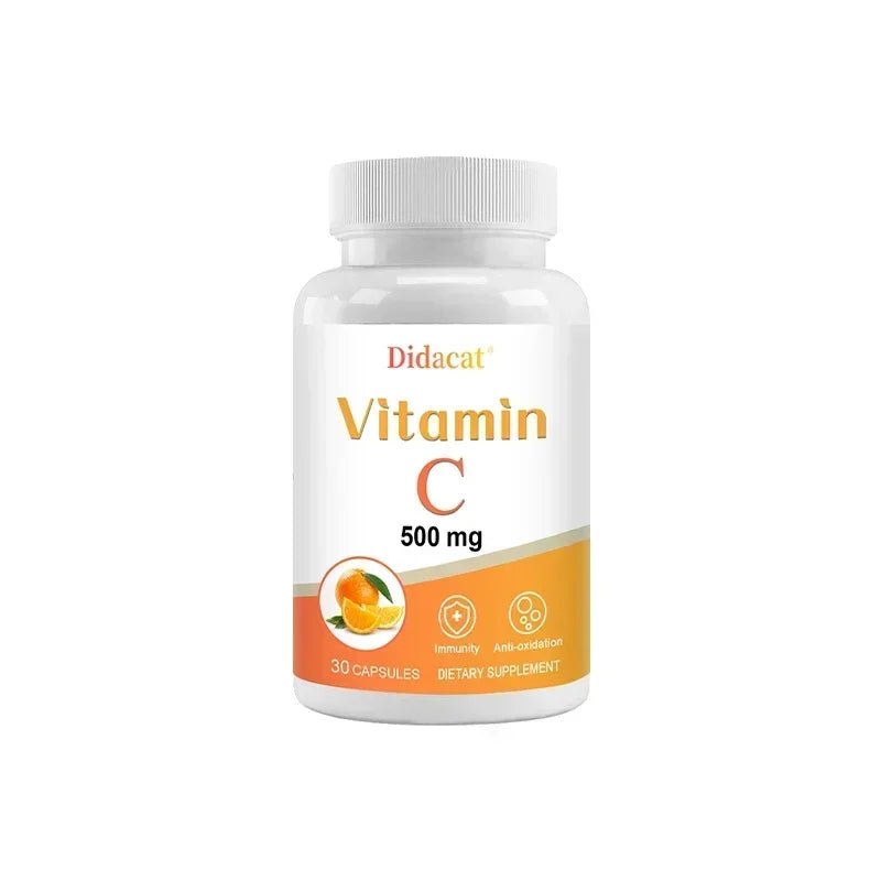 Vitamin C 500 Mg, Antioxidant & Immune Support, Overall Health, Supports Healthy Skin & Joints, Non-GMO, Vegan, Gluten Free - Shubert Online Store